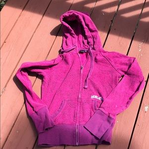 HURLEY BERRY PRINTED HOODIE, SIZE SMALL